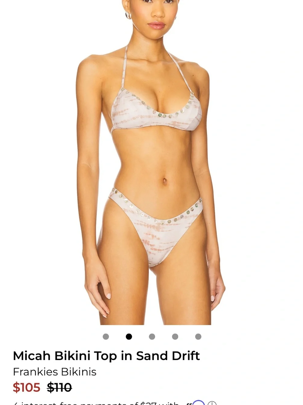 Frankies Bikinis Micah Bikini Top and Dove Bikini Bottoms - Set